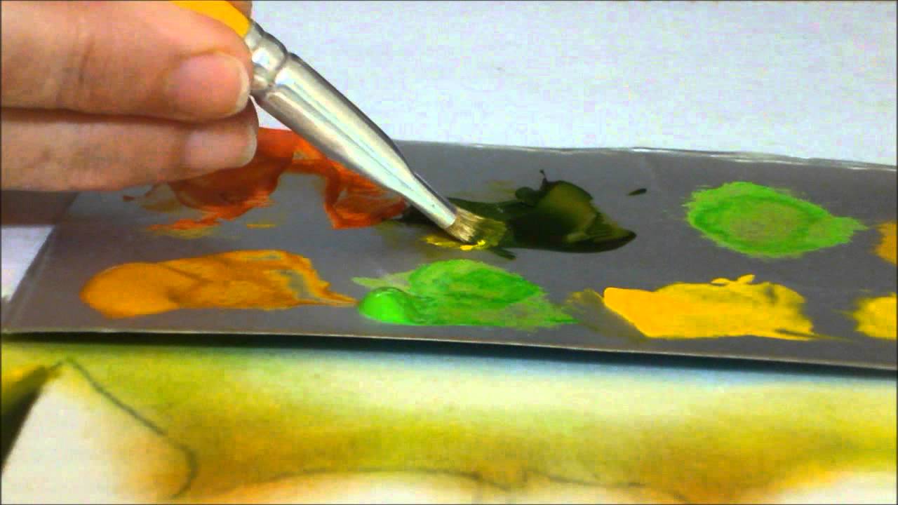 Pintura em Tecido  Iniciantes-Aula 2- Sombra , folhas e frutas