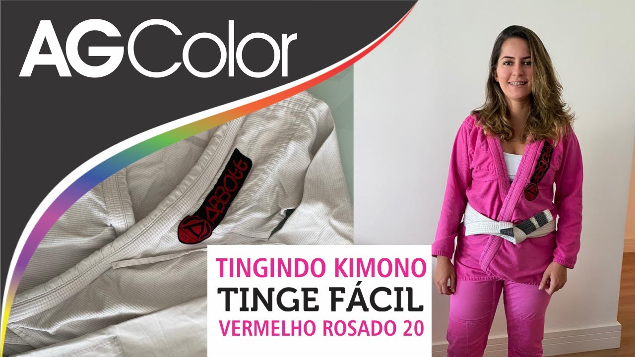 TINGE FÁCIL - TINGINDO KIMONO COM O VERMELHO ROSADO 20