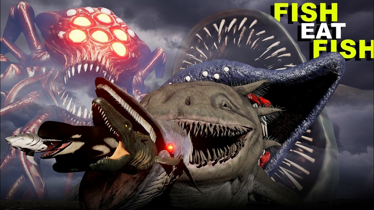 Big Fish Eat Fish | Sea Eater vs World Eater vs El Gran Maja vs Bloop
