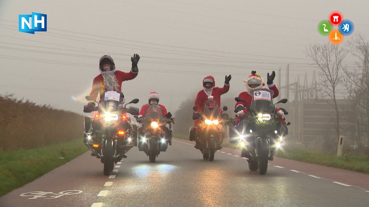 Dubbel gevoel bij motortocht met kerstmannen: 