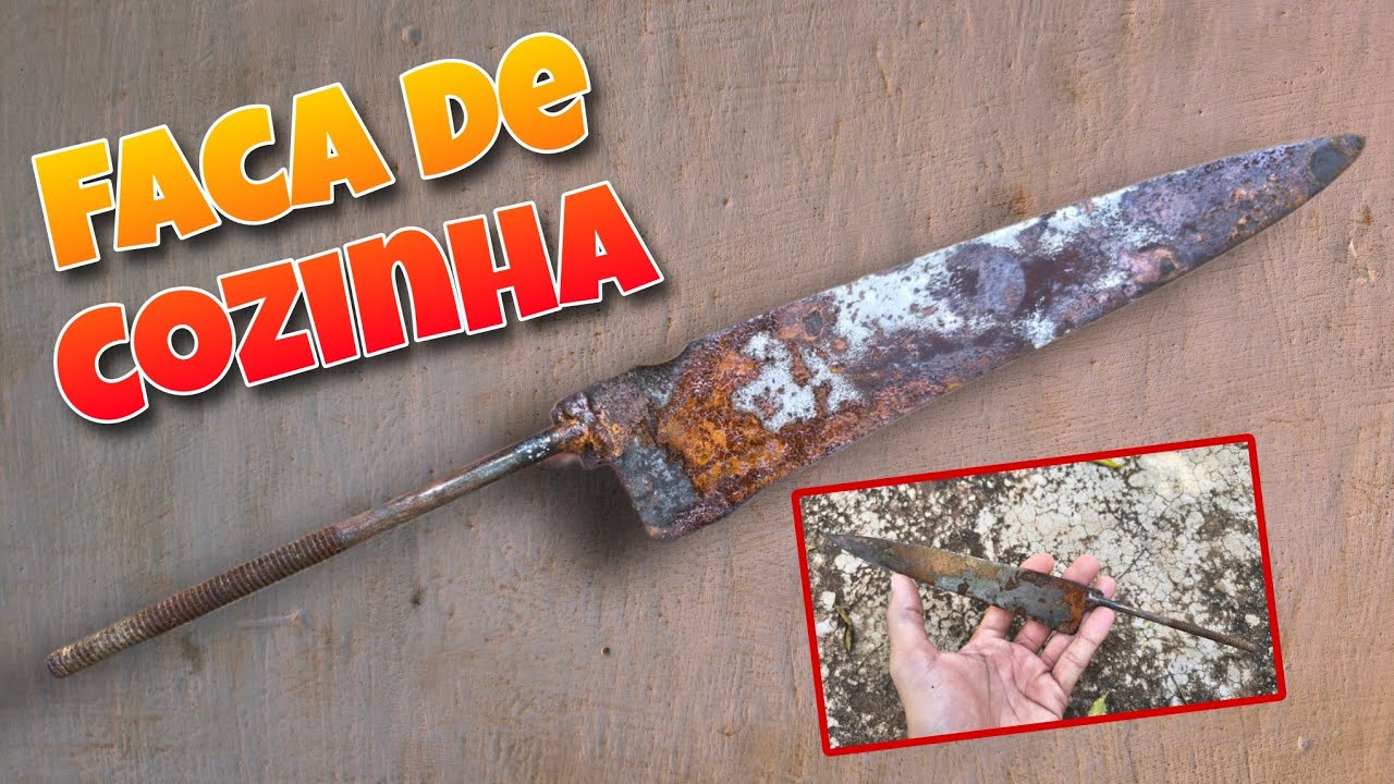 Restauração de uma faca de aço carbono e fazendo uma oxidação a frio