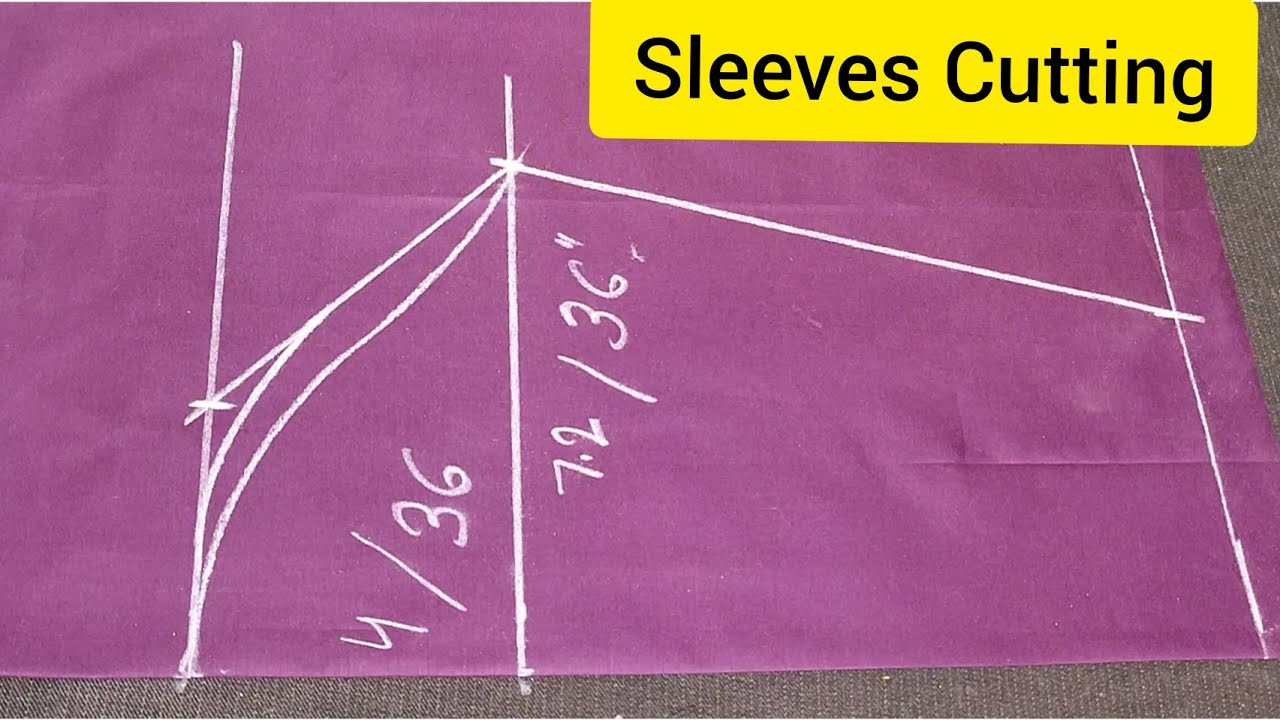 How to cut sleeves/Easy way to cut sleeves 😊😊