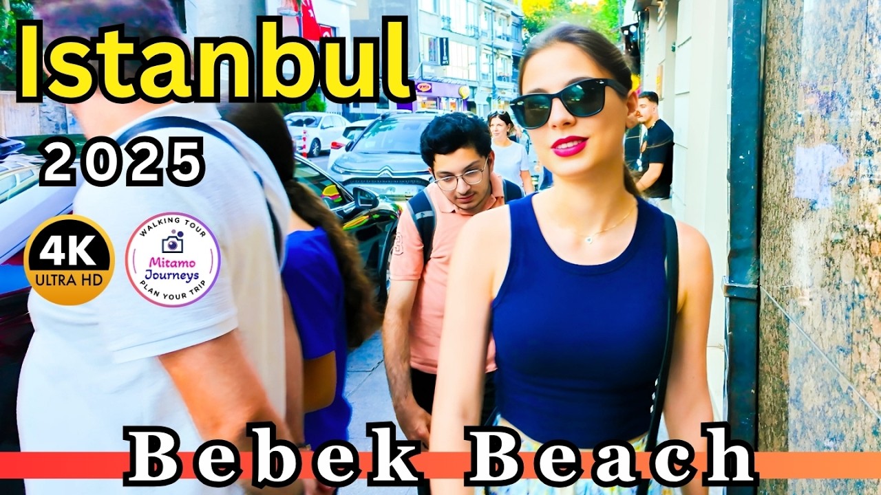 Istanbul 2025 Bebek 4K Walking Tour | Bosphorus Views, Beachside Cafes & Sunset by the Bridge