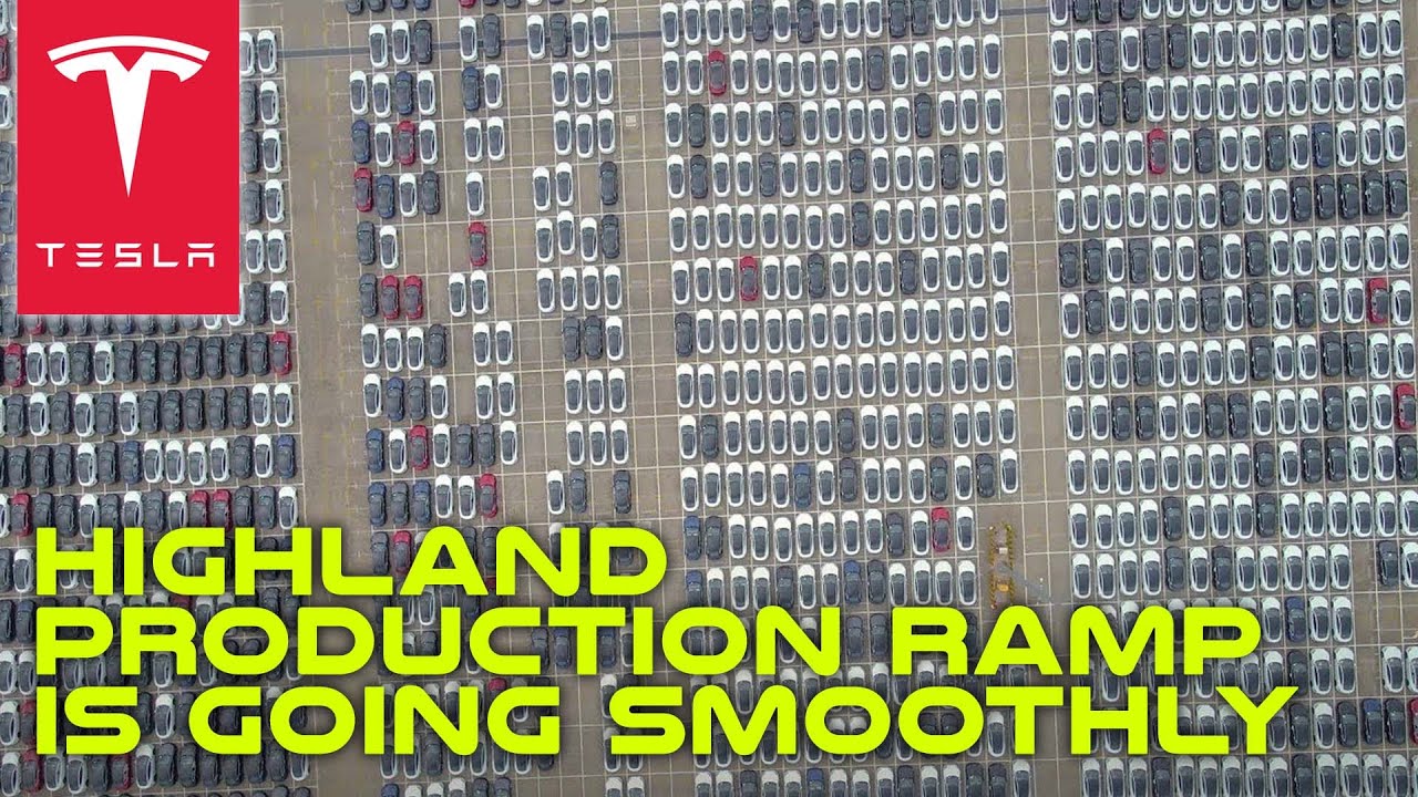 Tesla Shanghai export lot shows Model 3 Highland production ramp is going smoothly