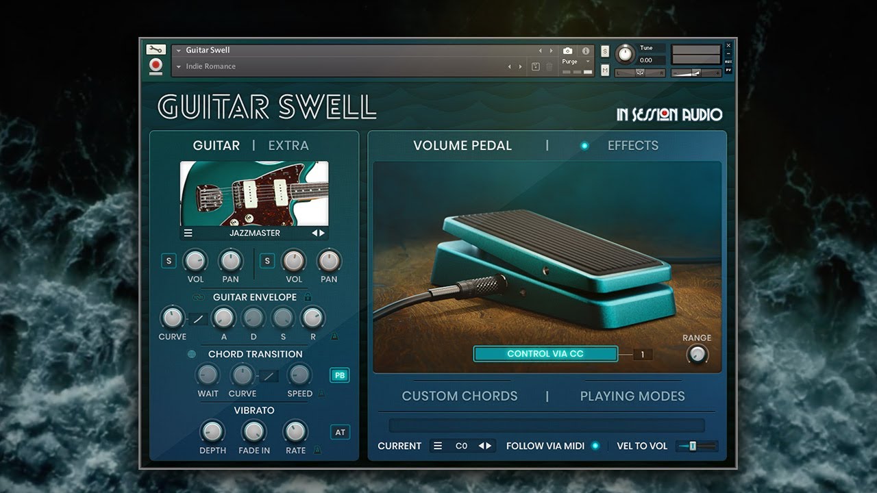 Guitar Swell - Ambient Guitar Virtual Instrument for Kontakt Player