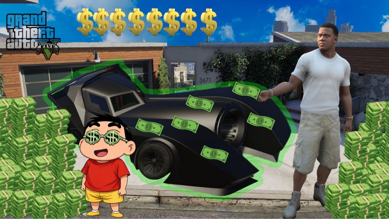 Franklin Shinchan wins Batman Car | GTA 5| Ramp Stunt  in Telugu