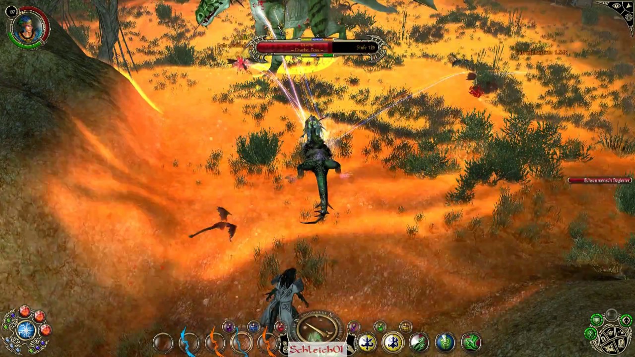 Sacred 2 Sumpf Drache Lev125 vs Dryade Lev107 Niob