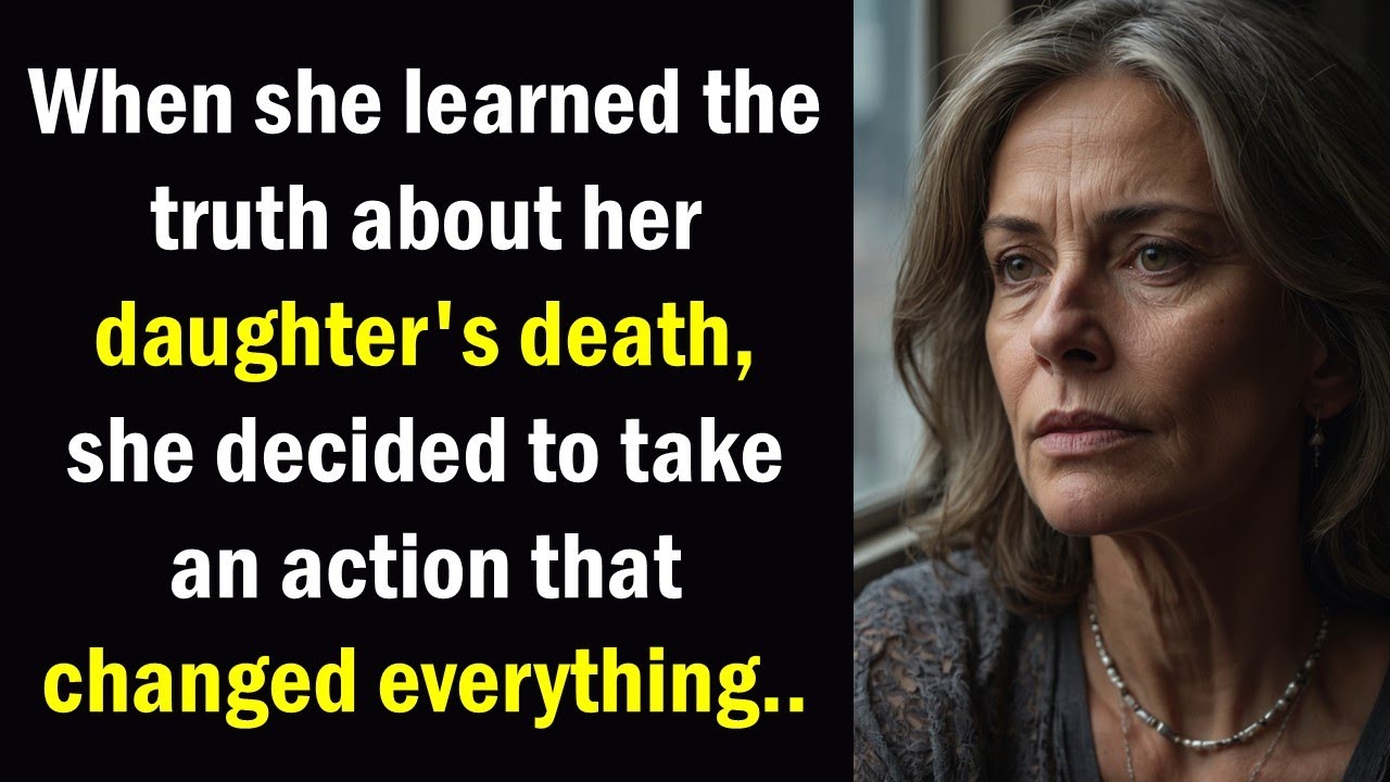 When she learned the truth about her daughter's death, she decided to take an action that...