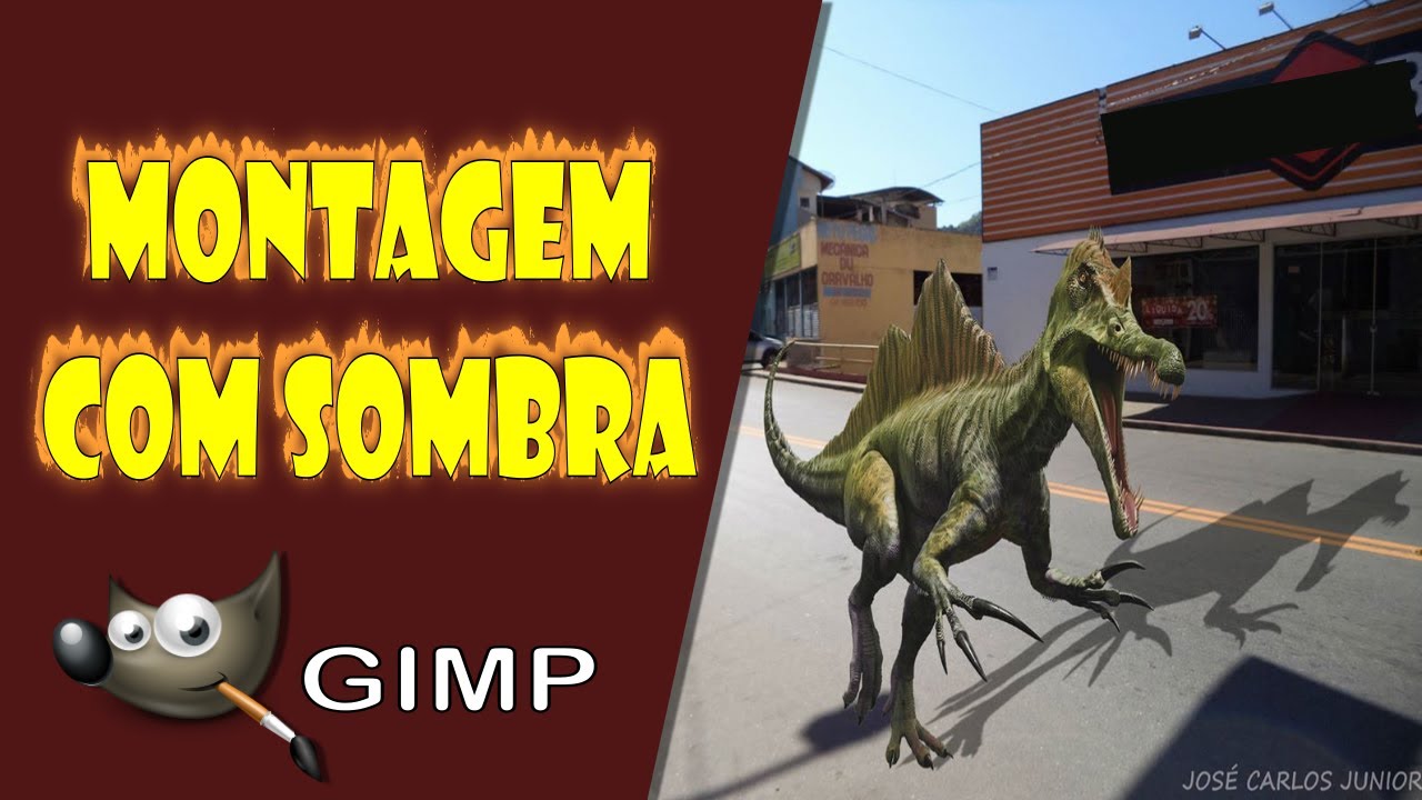 Gimp: Montagem com Sombra em Perspectiva