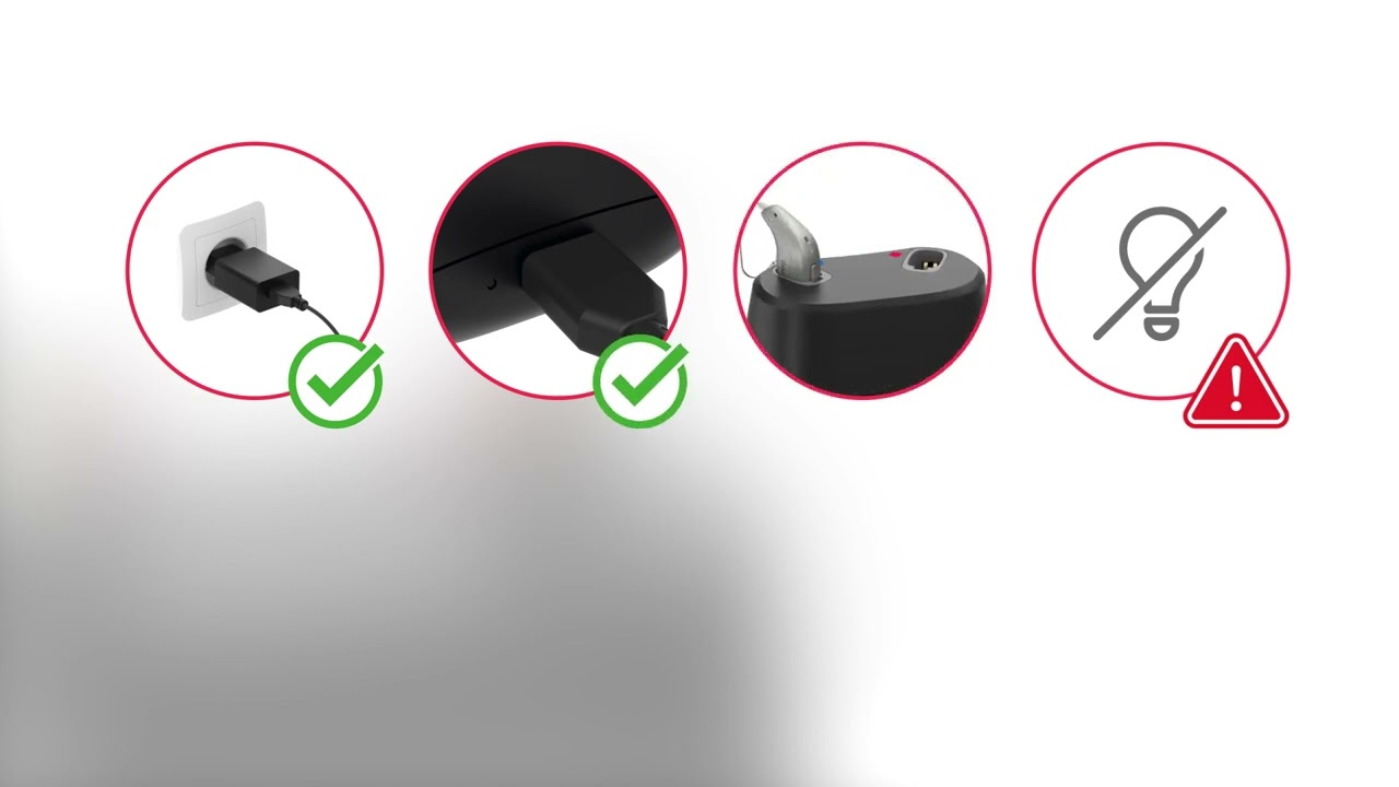 Charging troubleshooting with rechargeable Bernafon miniRITE hearing aids