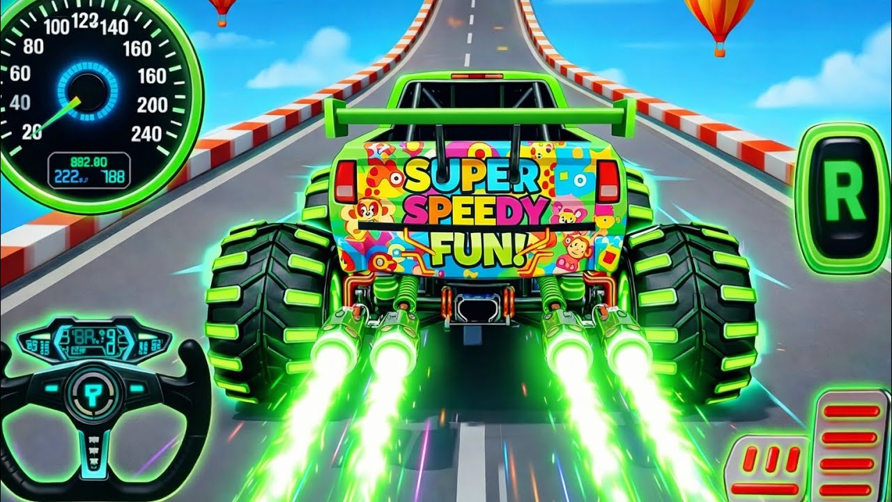 🚨Monster Truck Mega Ramp Extreme Racing🚨 Mega Ramp Extreme stunts 💥