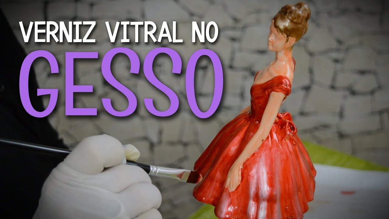 PINTANDO GESSO COM O VERNIZ VITRAL!! ‹ Iolane Caron ›
