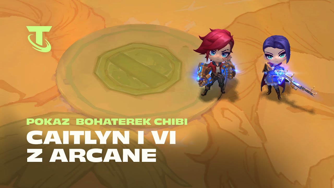 Caitlyn i Vi z Arcane | Pokaz bohaterek Chibi &mdash; Teamfight Tactics