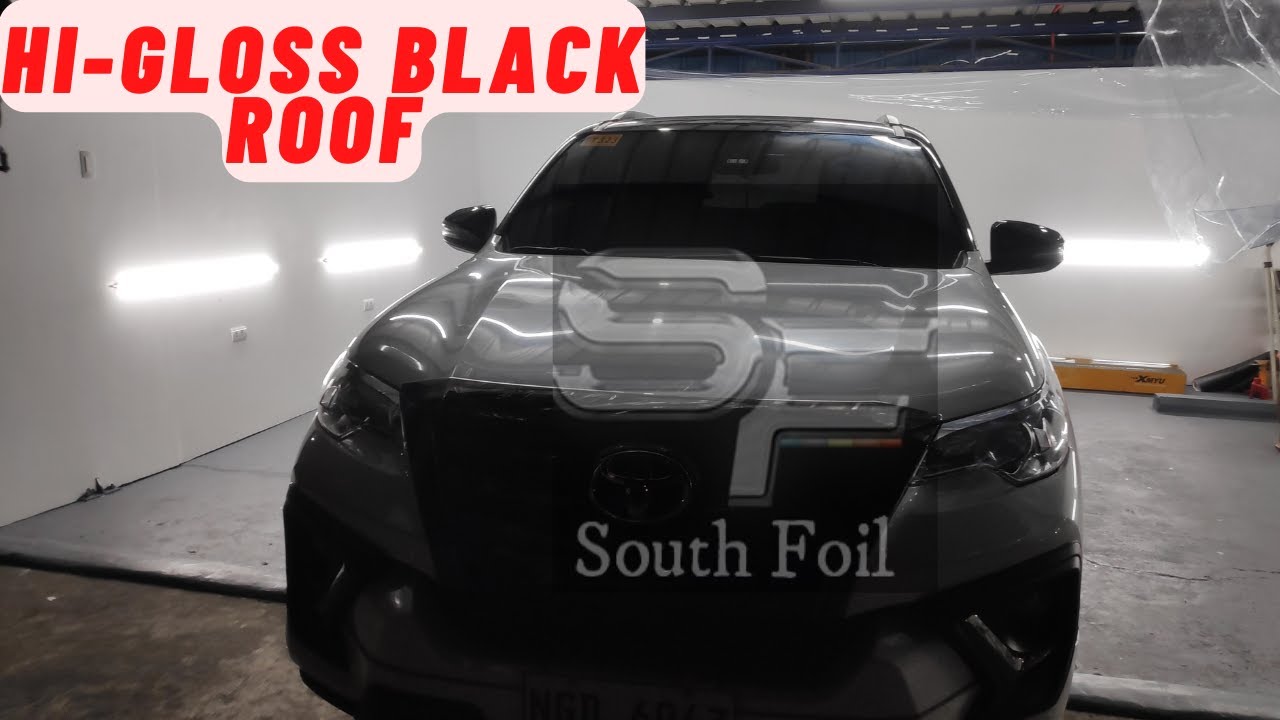 TOYOTA FORTUNER 2-tone Roof Wrap Hi-gloss Black