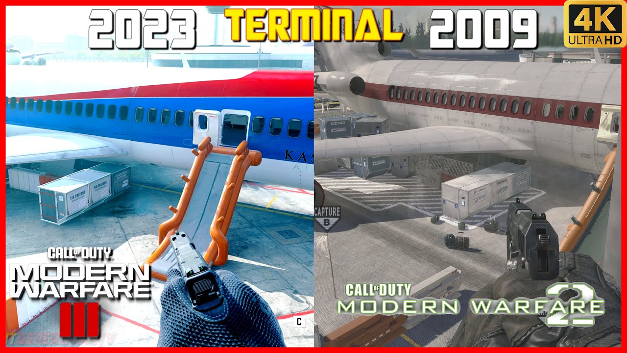 MW2 (2009) vs MW3 (2023) Comparison - Terminal Map [4K Ultra]