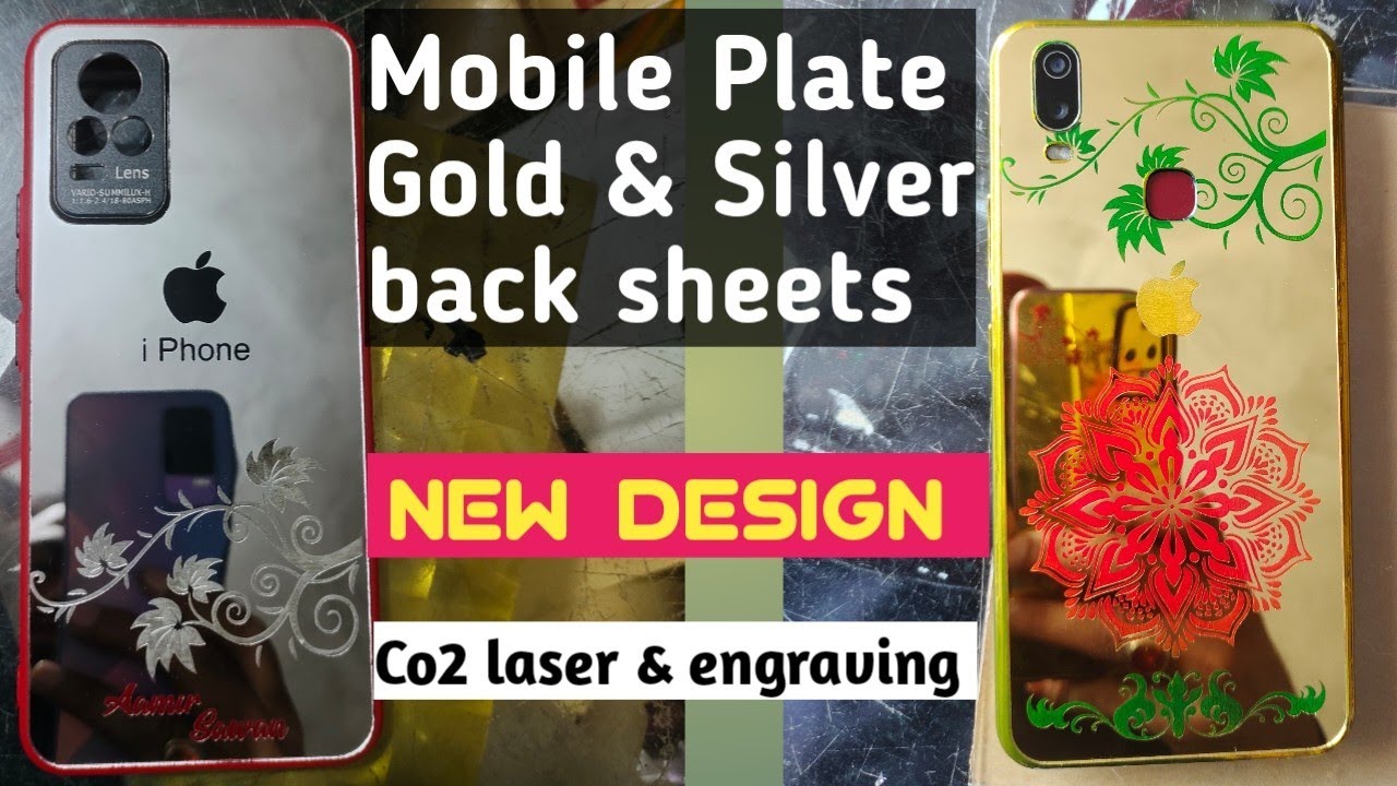 Mobile Silver black sheets cover.Co2 Laser and engraving mechine 40w-50w #new_trending_video...