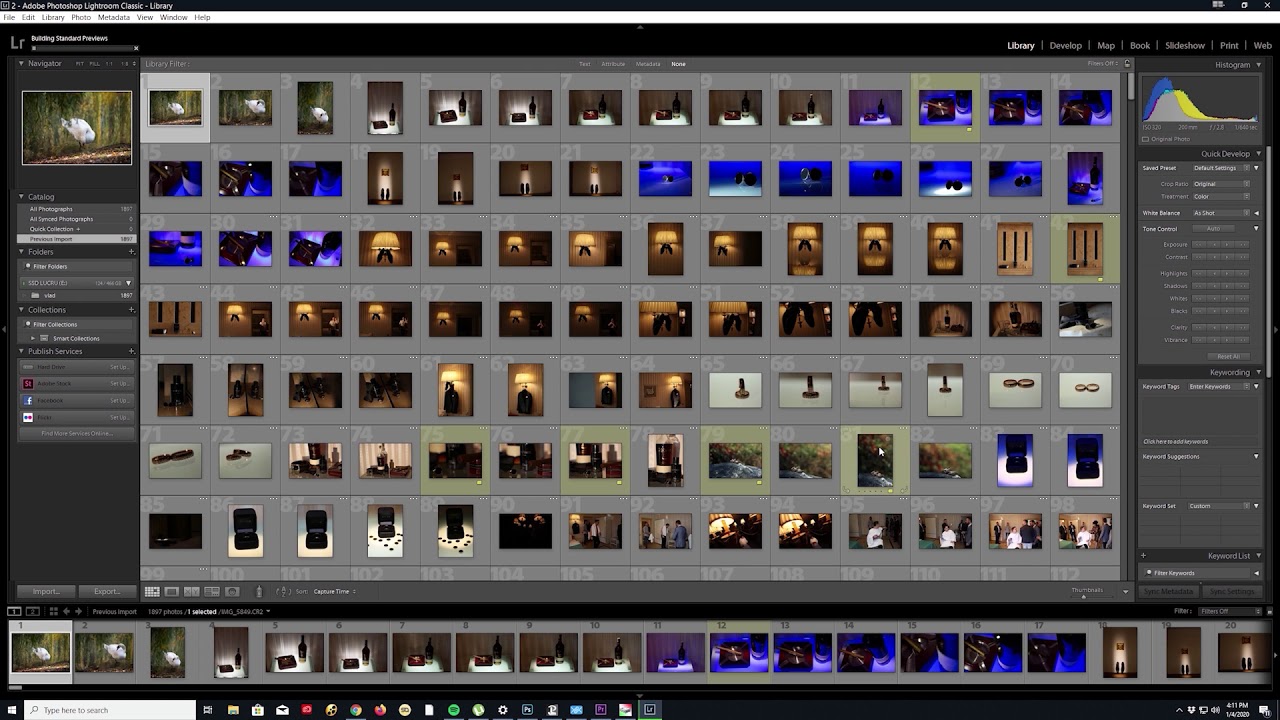 Importarea fotografiilor in Lightroom