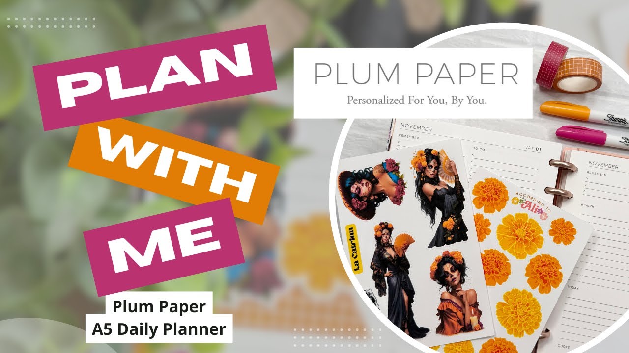 💀 DAILY PLAN WITH ME 💀 Plum Paper Planner | Plum Paper | A5 Planner | 11/01/25