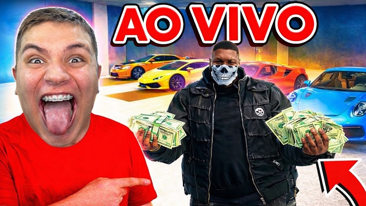 PAULINHO O LOKO AO VIVO 😱 ROUBANDO CARROS no GTA RP!