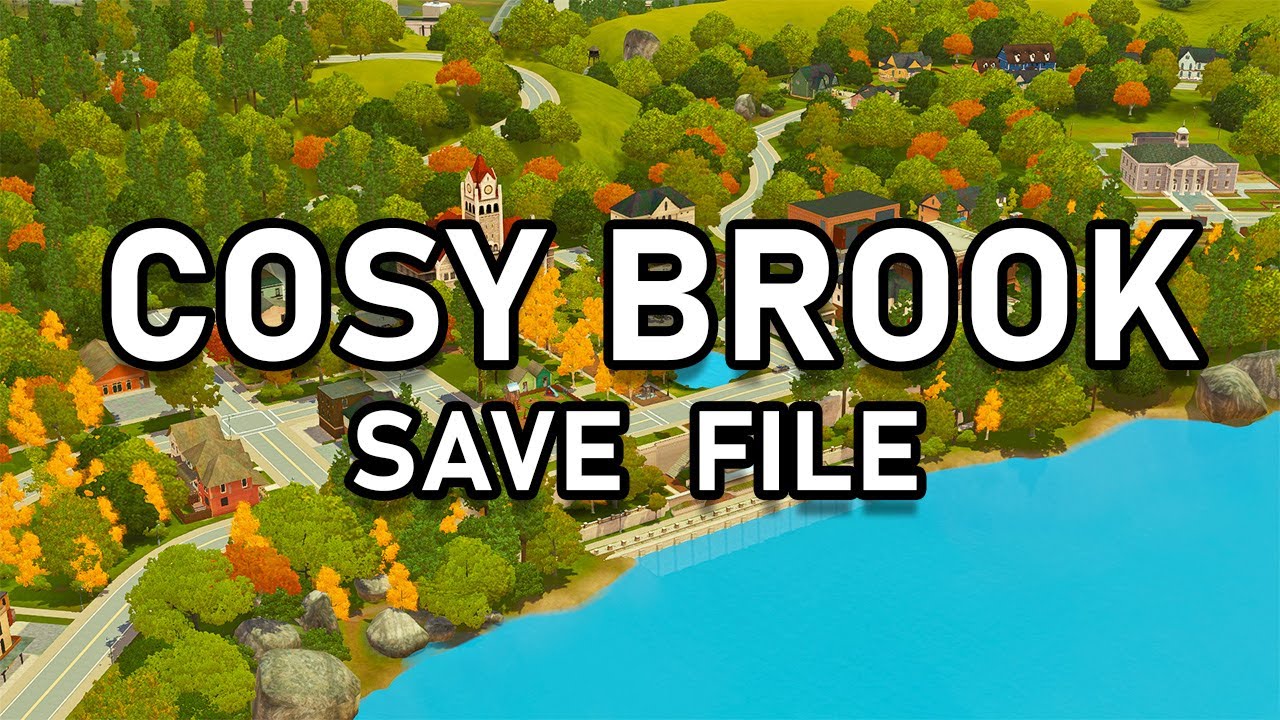 COZY FALL SAVE FILE! Cosy Brook The Sims 3 World Overview
