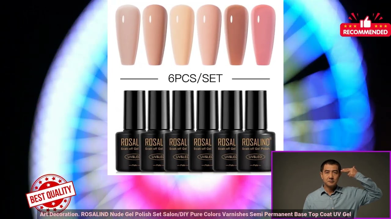 3256806995211384 ROSALIND Nude Gel Polish Set Salon DIY Pure Colors Varnishes Semi Perm