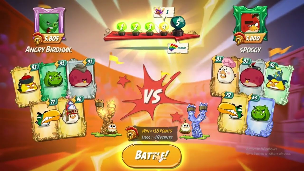 Angry birds 2.  Arena 5 rounds 27.04.23