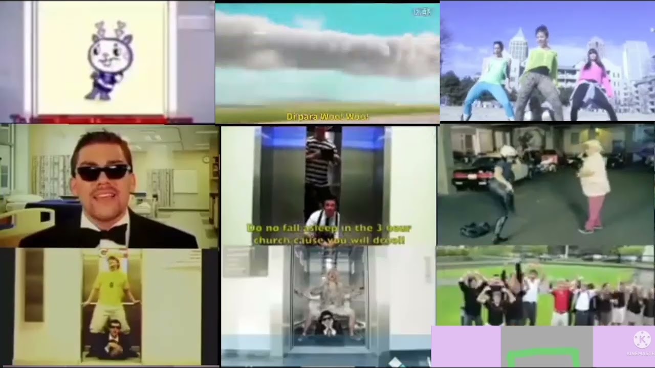 9 gangnam style in one