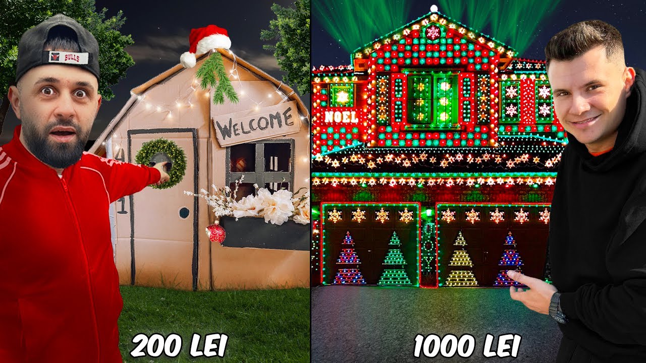 Casa de 200 lei vs Casa de 1000 lei *Christmas Edition* 🎅🏻 🎄