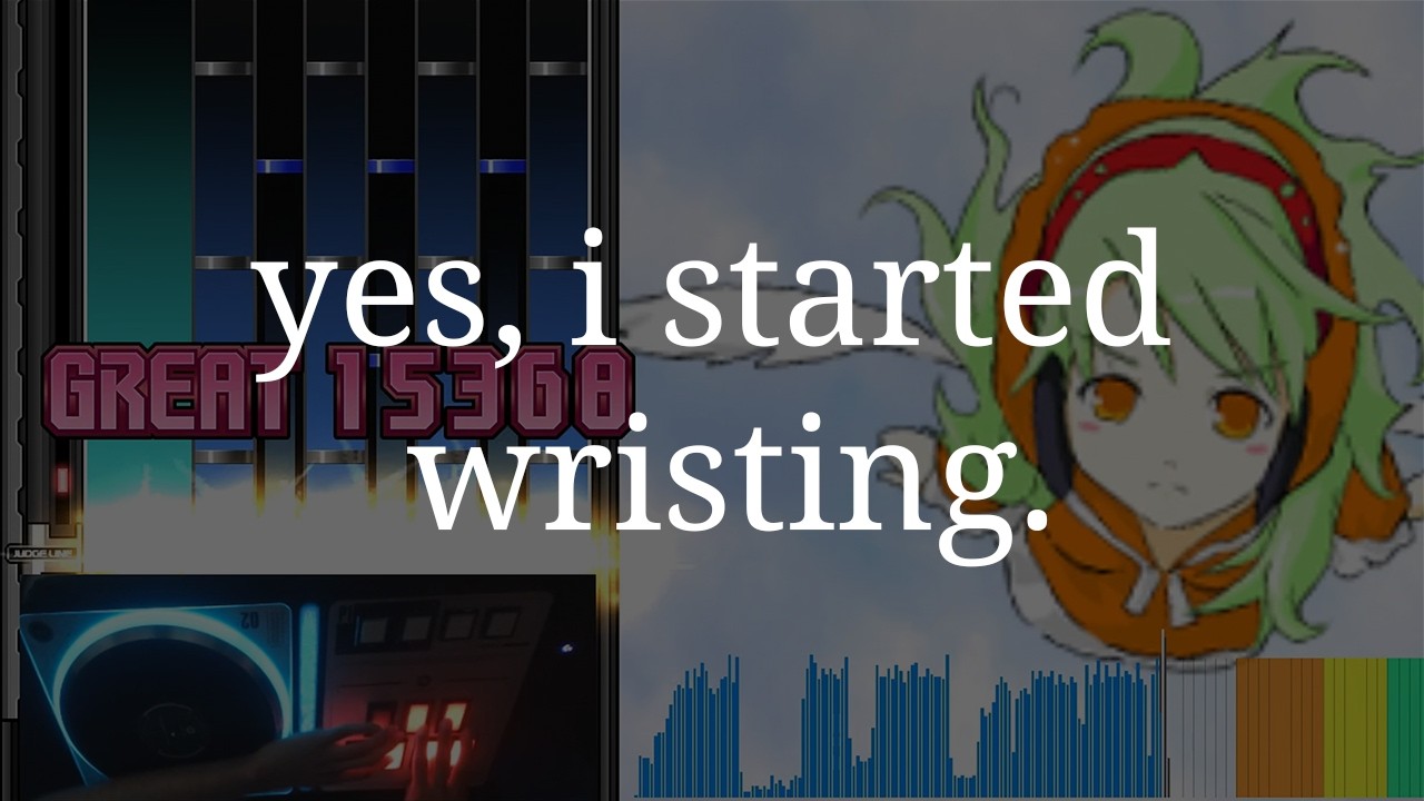 So I tried wristing for the first time...
