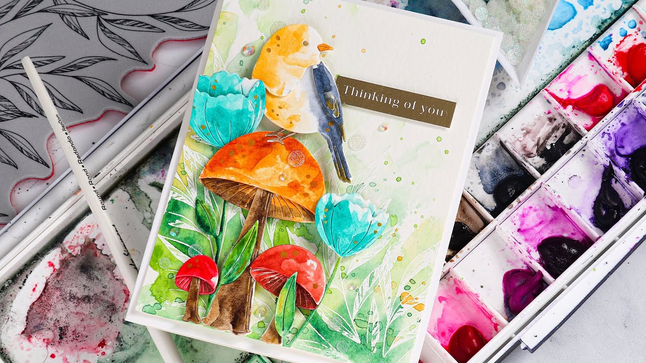 Watercoloring Die Cuts for a New Look!
