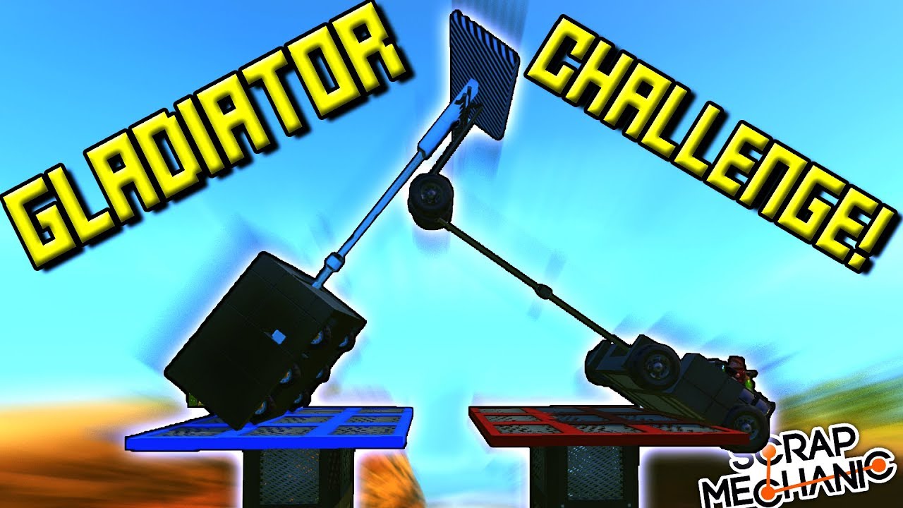 GLADIATOR JOUSTING CHALLENGE!  - Scrap Mechanic Multiplayer Monday! Ep 72