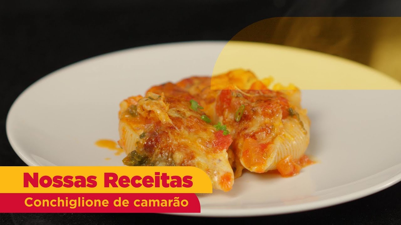 Conchiglione de Camarão – cremoso, sofisticado e irresistível!