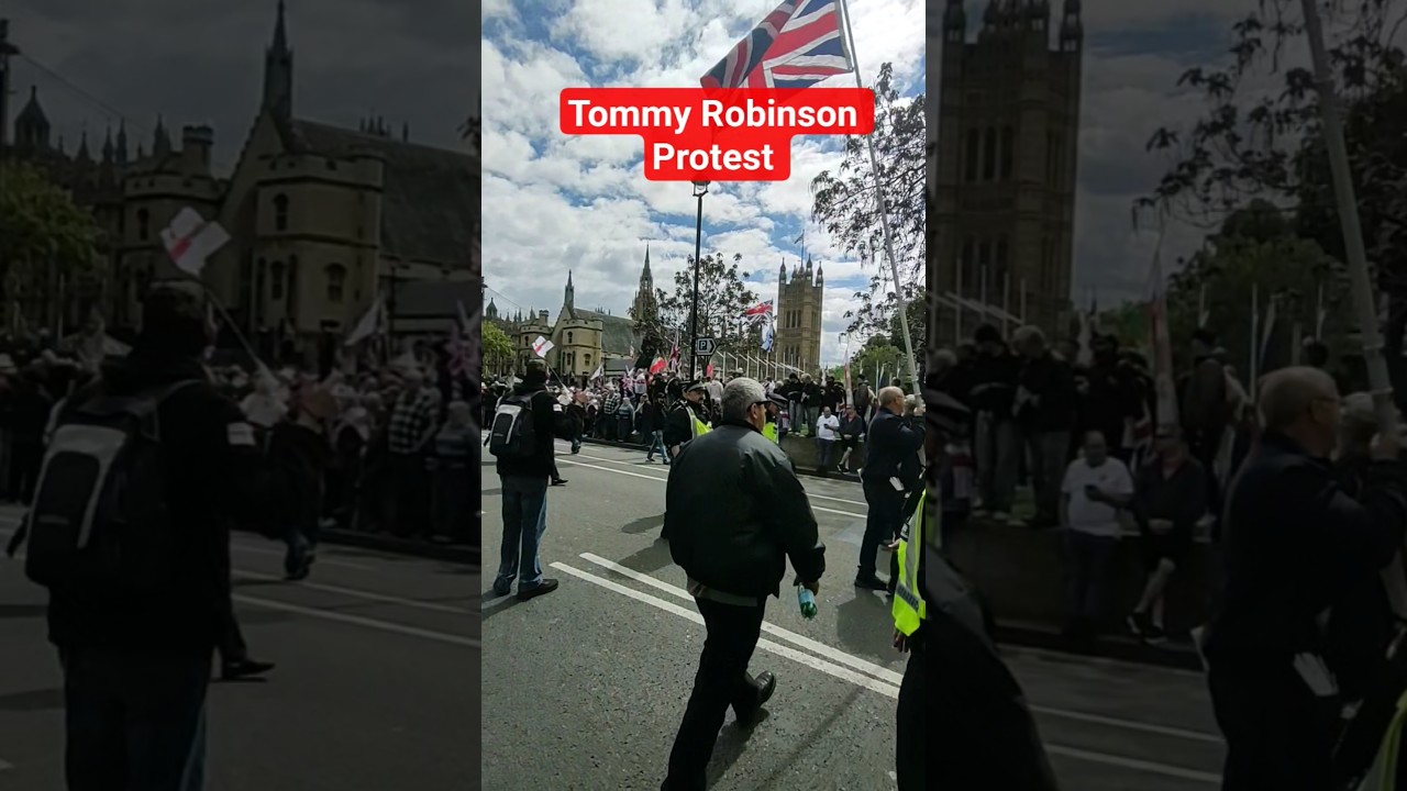 London Protest Today 🇬🇧 Tommy Robinson Rally in Central London