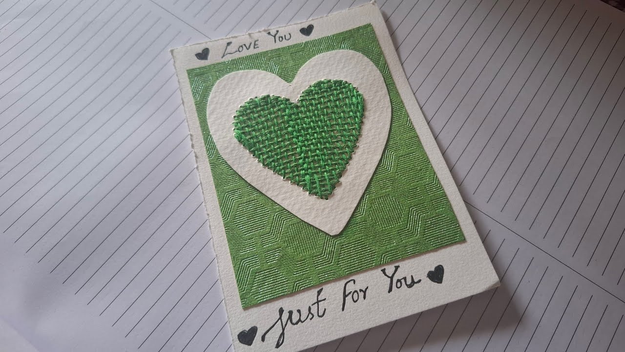 DIY Heart Stitched Thread Card | Easy to make | Step by Step Tutorial |