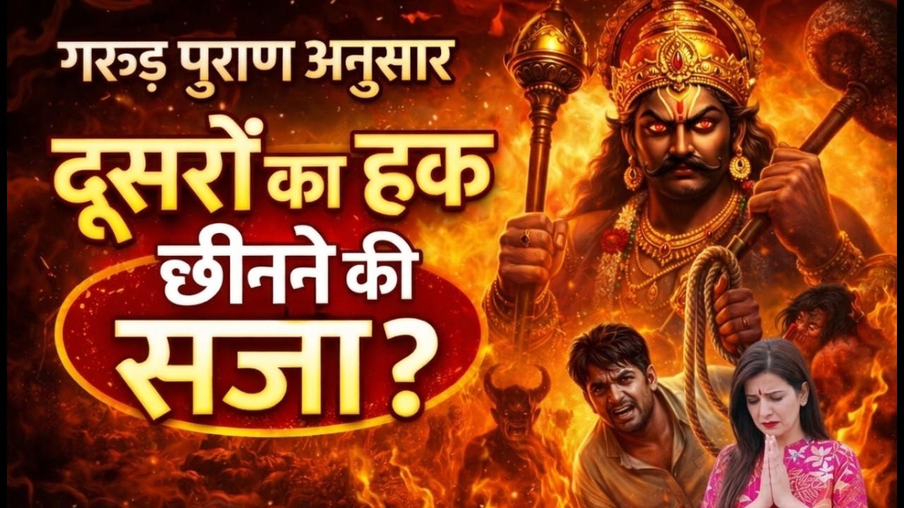 गरुड़ पुराण के अनुसार दूसरों का हक छीनने की सजा |  Karma punishment in Garud Puran Katha|