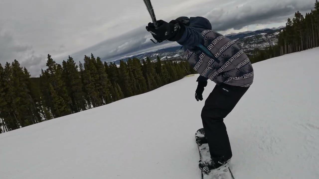 Snowboarding Breckenridge Peak 8 Springmeier Trail