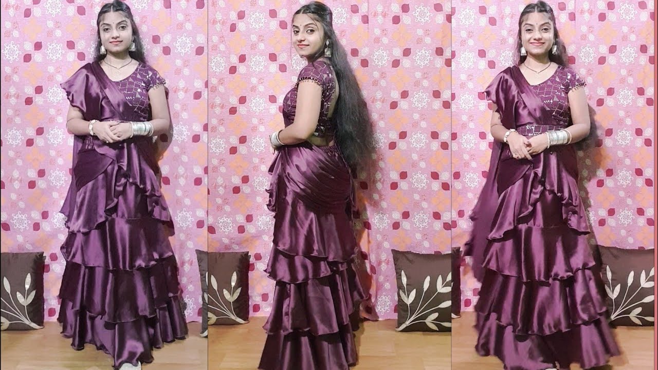 Ruffle saree cutting & stitching/making Ruffle saree step by step/#making #rufflesaree #viralvideo