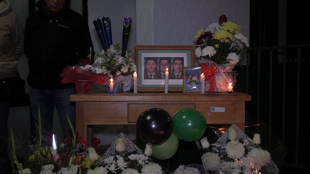 Realizan velatón en 1ra  Comisaría de Rancagua por los 3 carabineros asesinados