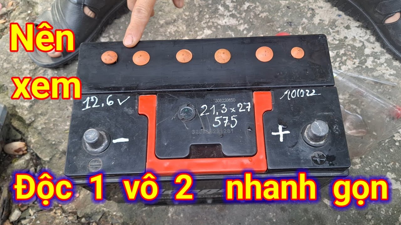 Phục hồi bình ắc quy khô thêm axit tại nhà cực đơn giản