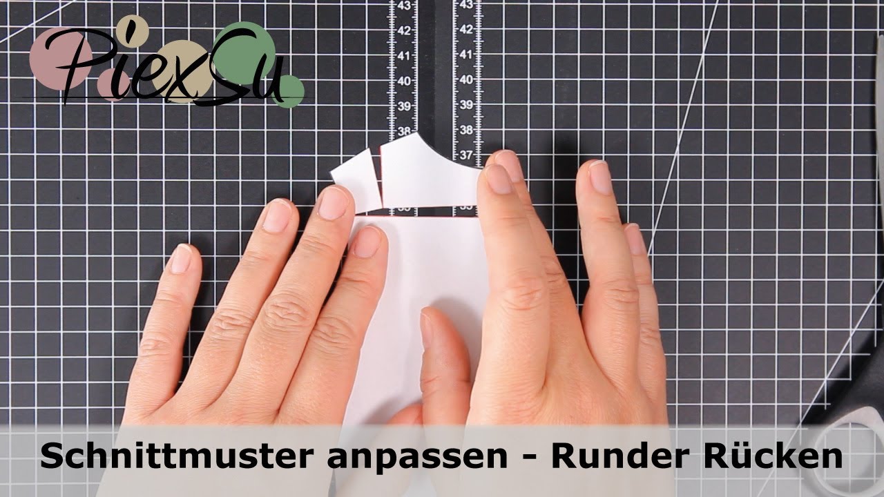 Schnittmuster anpassen - Oberteil für runden Rücken anpassen | PiexSu