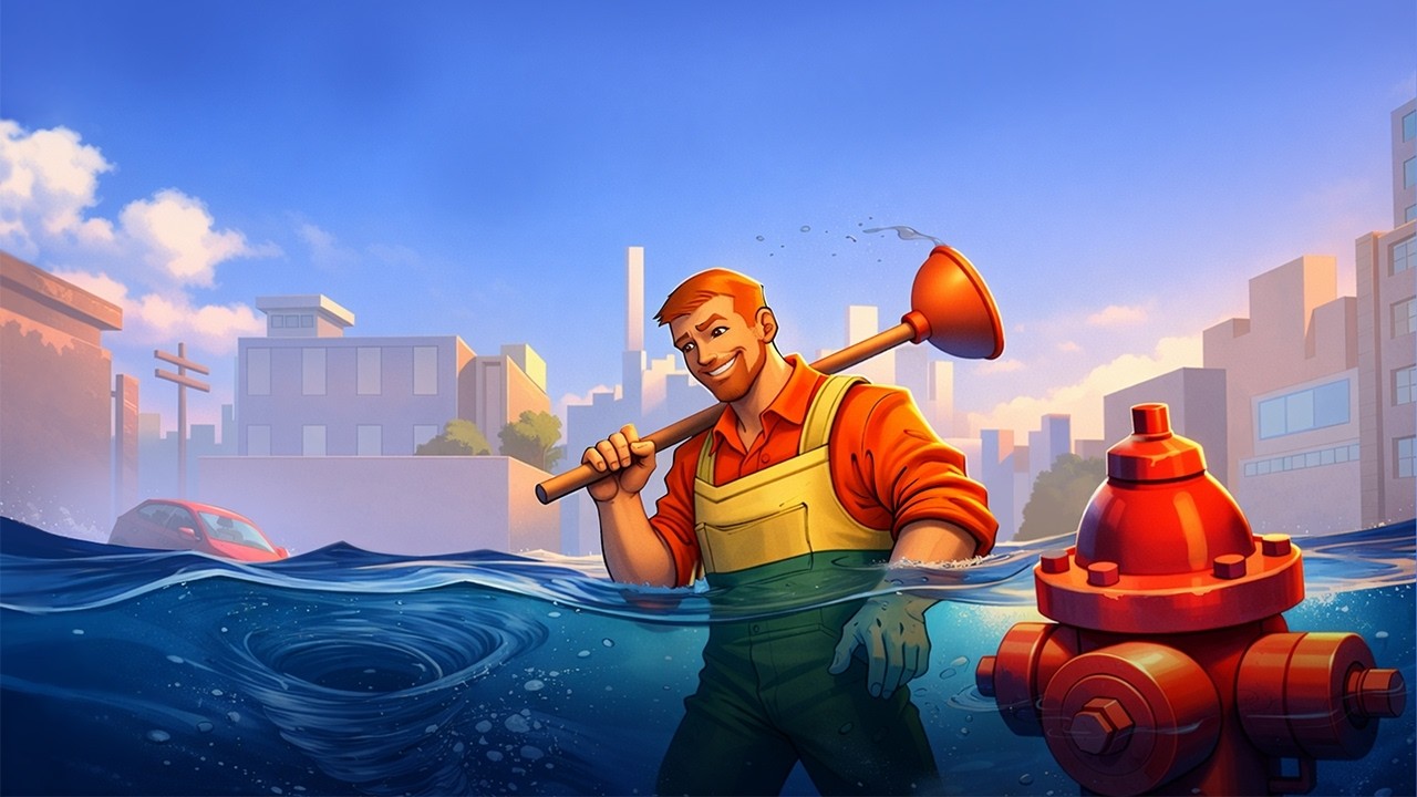 🌊🏗️ DrainSim: Champion of Flood Control - Reclaim the City's Waters and Save the Day! 🚧🏙️