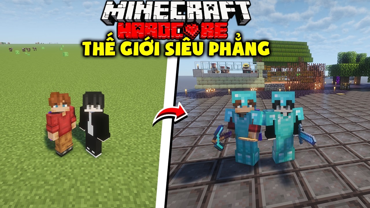 100 Ngày Trong Minecraft Thế Giới Siêu Phẳng Nhưng Cứ Mỗi Ngày Trôi Qua Block Sẽ Thay Đổi !!?