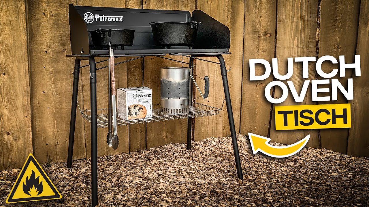 Feuertopf Tisch fe90 f&uuml;r den Dutch Oven |&nbsp;Petromax fe90 f&uuml;r die Gartenk&uuml;che