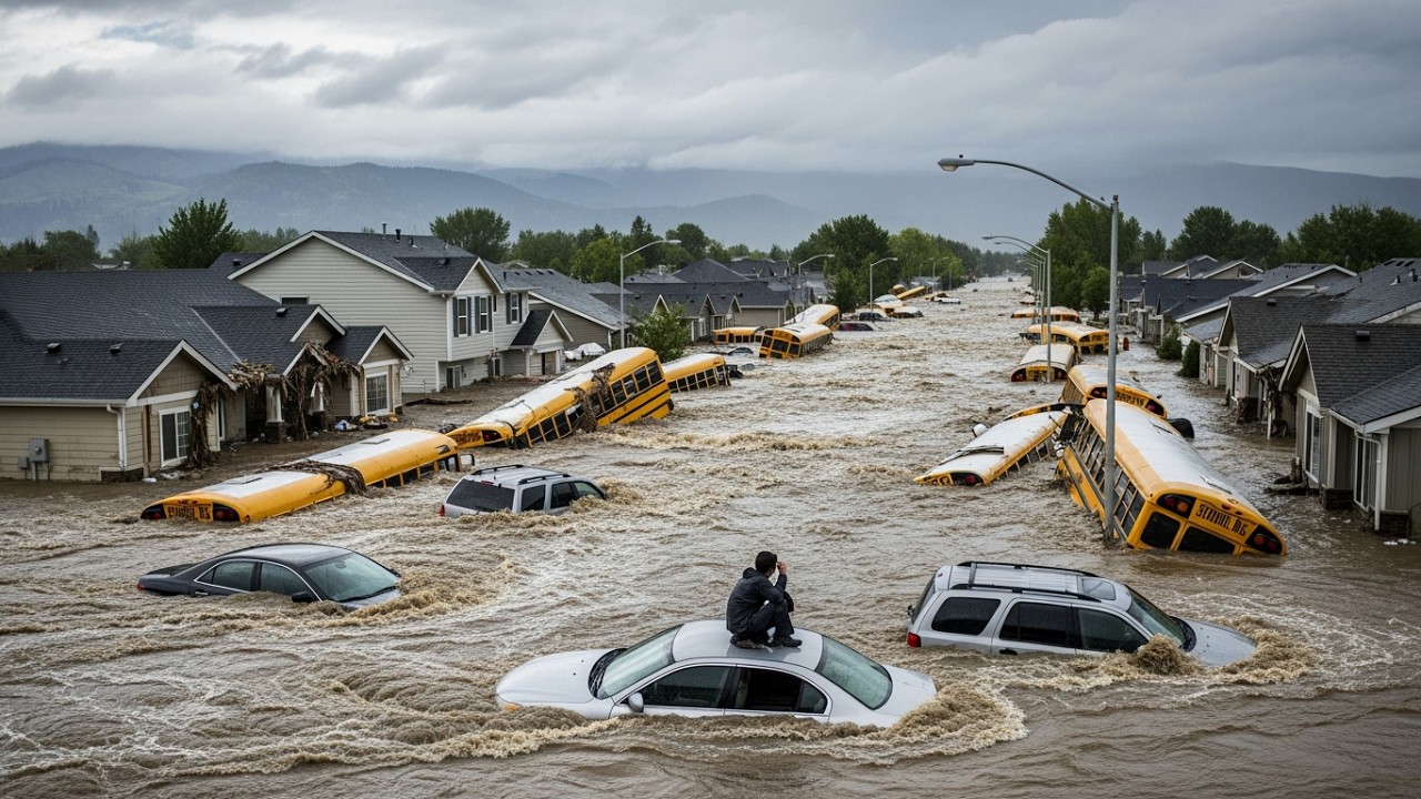 Хаос в Айдахо и Вашингтоне сегодня! Гигантское внезапное наводнение смыло дома и автомобили в Оро...