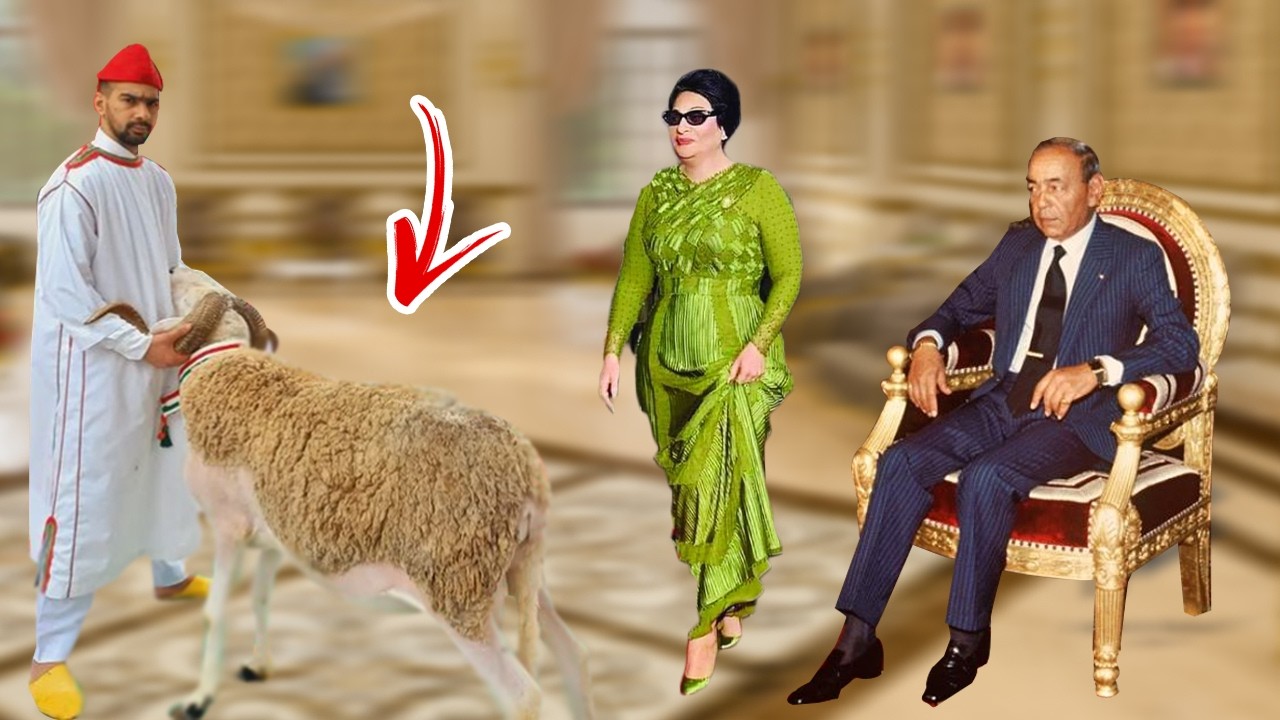 شاهد..! الملك الحسن الثاني يهدي أم كلثوم كبش لعيد الأضحى