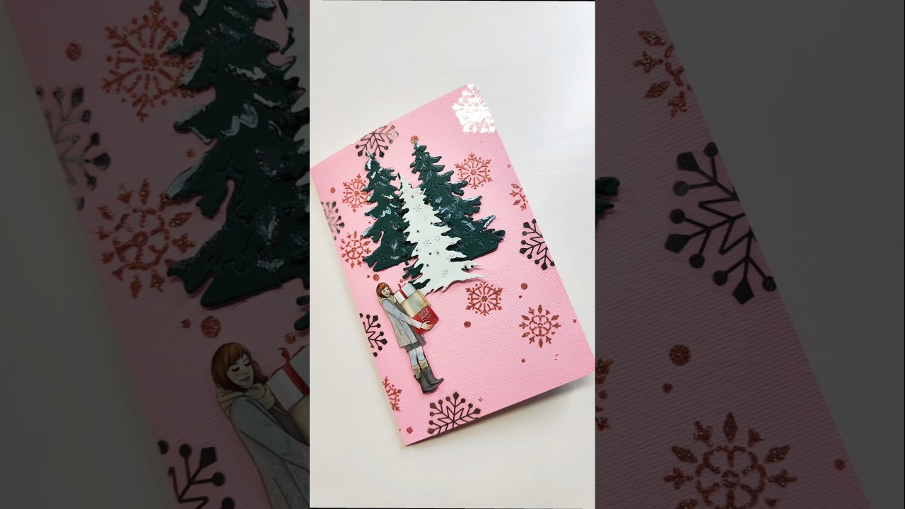 🎄Pink Christmas Penpal Folder ✨ Easy DIY Happy Mail Idea