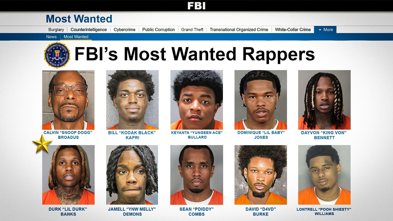 The FBI's 10 MOST WANTED Rappers List Right Now!