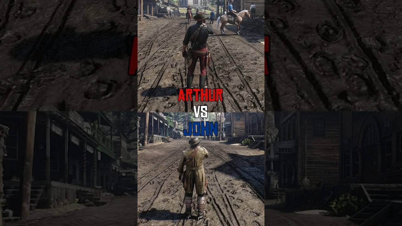 Arthur Morgan vs John Marston Drunk Edition #RDR2 #shorts