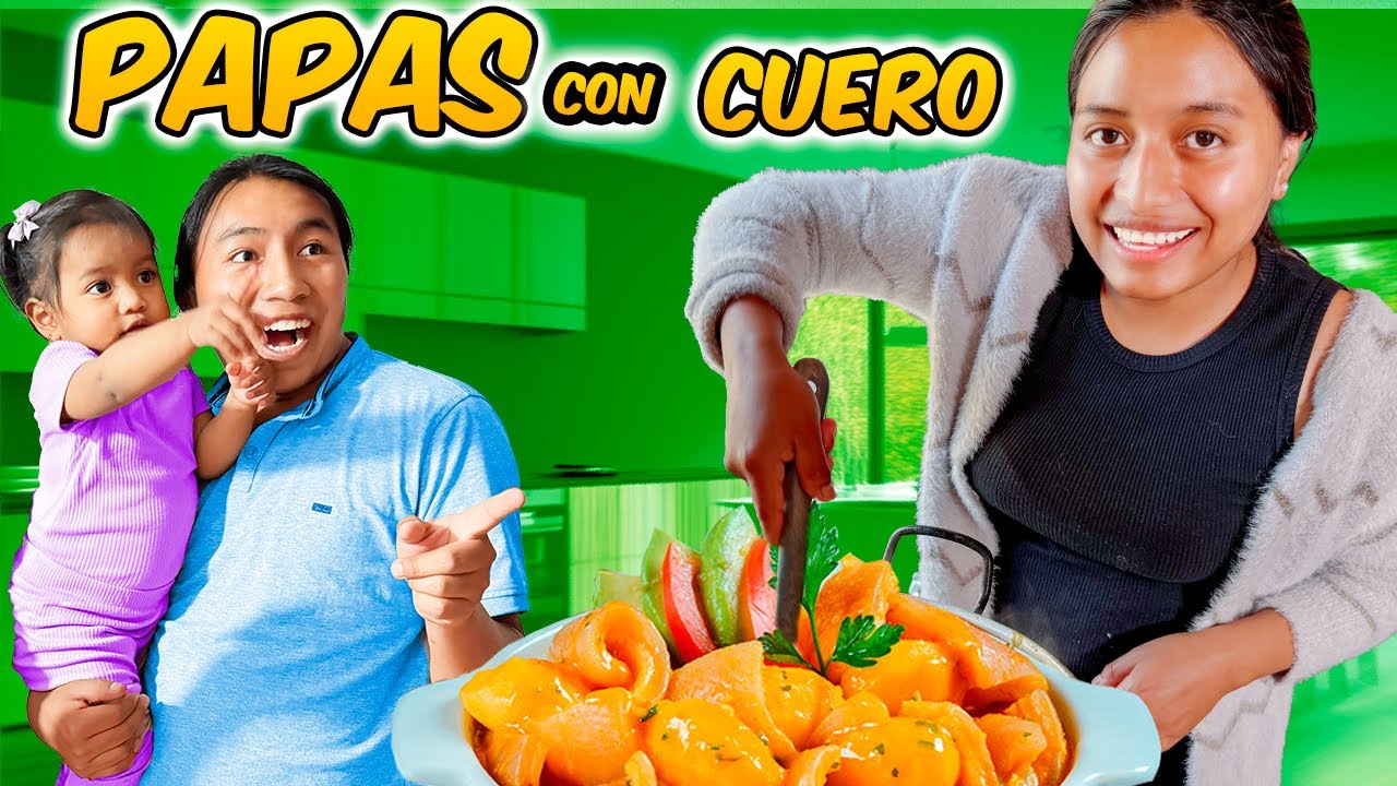 COCINE ESTA DELICIA DE PAPAS CON CUERO PARA MI FAMILIA