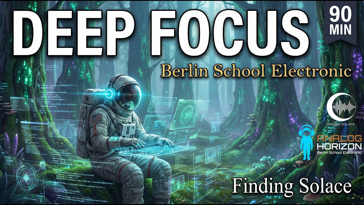 Focus Music for Programming & Deep Work | 90 Min Berlin School Electronic | Cosmic Forest Journey